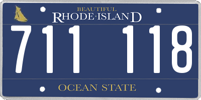 RI license plate 711118