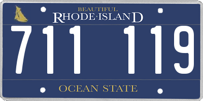 RI license plate 711119