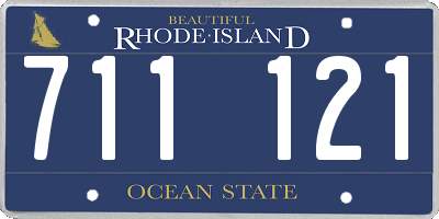 RI license plate 711121