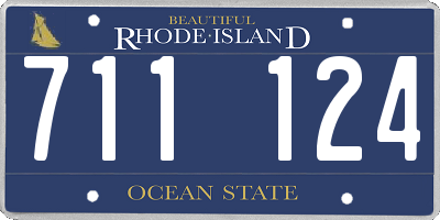 RI license plate 711124