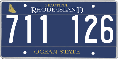 RI license plate 711126
