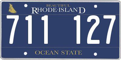 RI license plate 711127