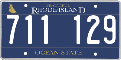 RI license plate 711129