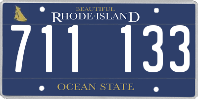 RI license plate 711133
