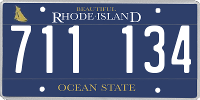 RI license plate 711134