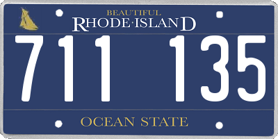 RI license plate 711135