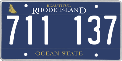 RI license plate 711137