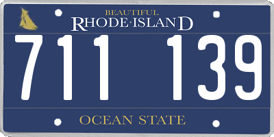 RI license plate 711139