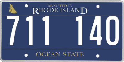 RI license plate 711140
