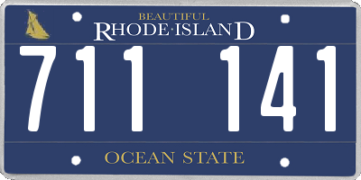 RI license plate 711141