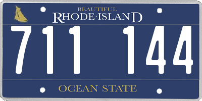 RI license plate 711144
