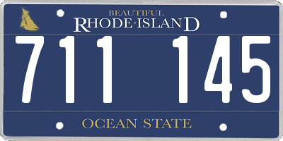 RI license plate 711145