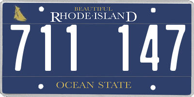 RI license plate 711147