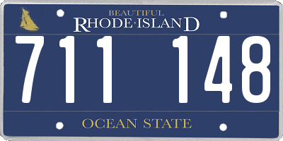 RI license plate 711148