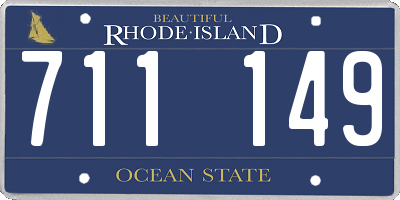 RI license plate 711149