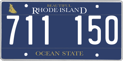 RI license plate 711150