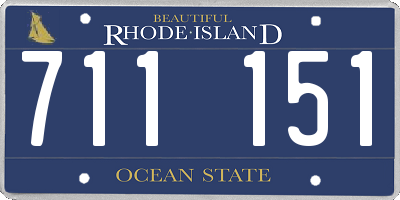 RI license plate 711151