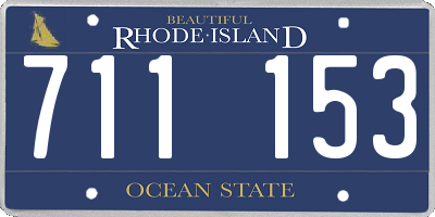 RI license plate 711153