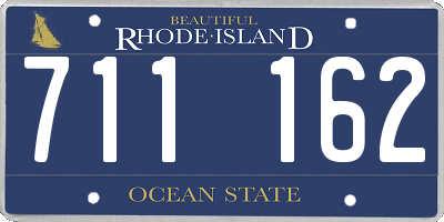 RI license plate 711162