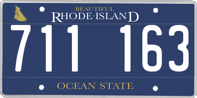RI license plate 711163