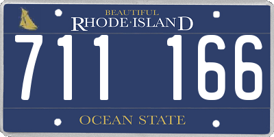 RI license plate 711166