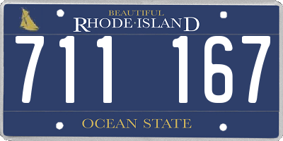 RI license plate 711167
