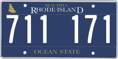 RI license plate 711171