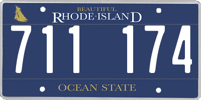 RI license plate 711174