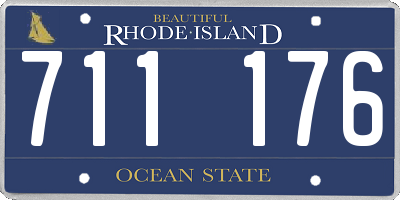 RI license plate 711176