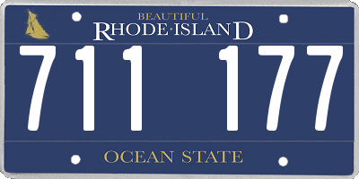 RI license plate 711177