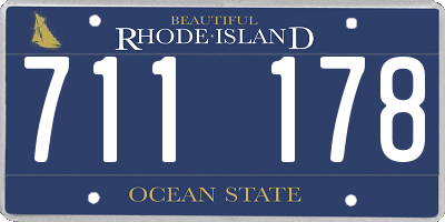 RI license plate 711178