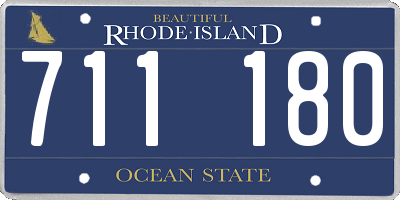 RI license plate 711180