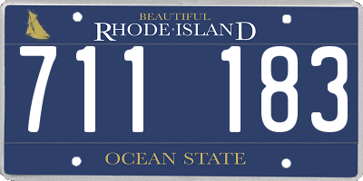 RI license plate 711183
