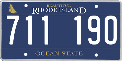 RI license plate 711190