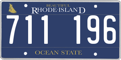 RI license plate 711196