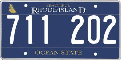 RI license plate 711202