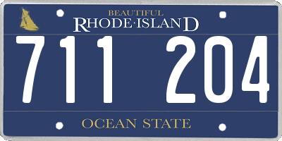 RI license plate 711204