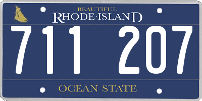 RI license plate 711207