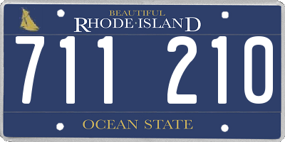 RI license plate 711210