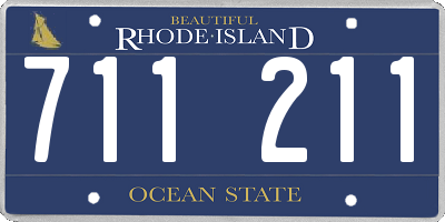 RI license plate 711211
