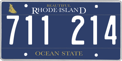 RI license plate 711214