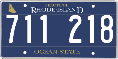 RI license plate 711218