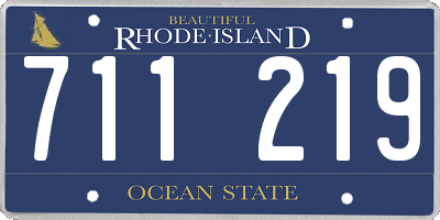 RI license plate 711219