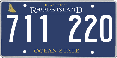RI license plate 711220