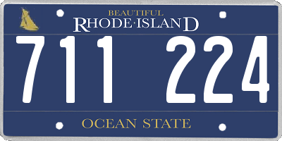 RI license plate 711224