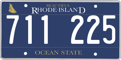 RI license plate 711225