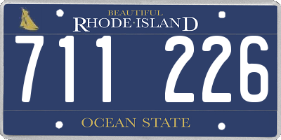 RI license plate 711226