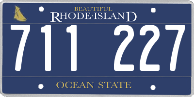 RI license plate 711227