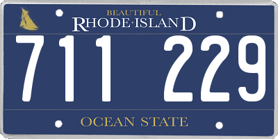 RI license plate 711229