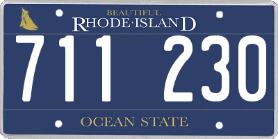 RI license plate 711230